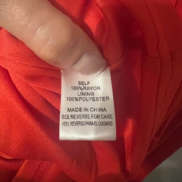 Handkerchief Drape Halter Dress - Orange - Picture 5 of 9